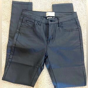 NWT, Black Galia Pleather Coated Jeans